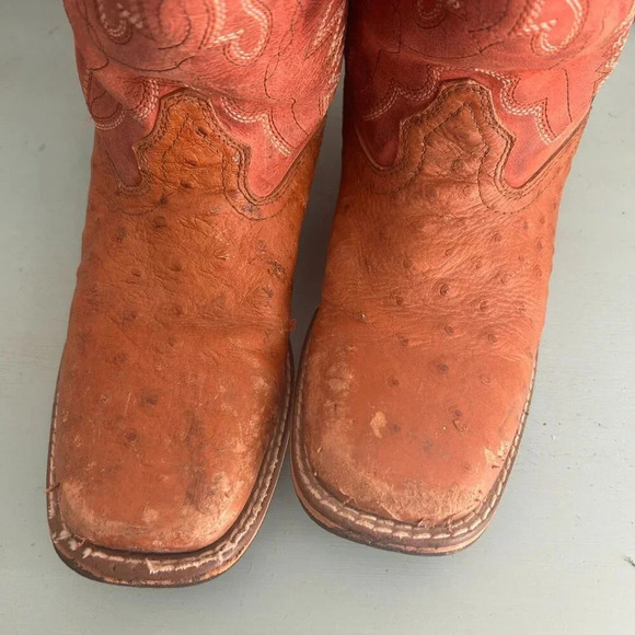 Smoky Mountain Youth Cheyenne Red Square Toe Western Boots 3752Y Size 3.5 Rodeo - Picture 7 of 11
